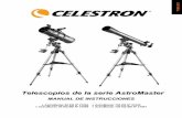 Telescopios de la serie AstroMaster · Telescopios de la serie AstroMaster MANUAL DE INSTRUCCIONES ... Alineación del telescopio buscador ... nuestro sitio Web