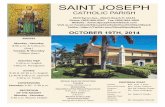 SAINT JOSEPH · VIGESIMO NOVENO DOMINGO DEL TIEMPO ORDINARIO NOTICIAS DE LA PARROQUIA Domingo ... día sábado 2 de noviembre, con la Misa ... Este año la Iglesia de San ...