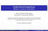 Ondas Electromagnéticas - Bloque II. Líneas de Transmisiónocw.bib.upct.es/pluginfile.php/10422/mod_resource/content/2/Tema2.pdf · Impedancias de entrada de líneas de transmisión