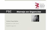 PBE Manejo en Urgencias - Hospital de Sagunto y C.E. · con INF y Rivabirina en 2 ocasiones sin obtener respuesta viral. Episodio de HDA ... se valorará como tratamiento inicial