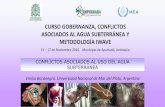 CURSO GOBERNANZA, CONFLICTOS ASOCIADOS AL AGUA SUBTERRÁNEA Y …acuiferosuraba.net/wp-content/uploads/2016/11/3-Conflictos-por... · Calidad del agua: la degradación puede comprometer