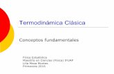 Termodinámica Clásica - Instituto de Física LRT - BUAPlilia/estad16/Conceptos.pdf · Termodinámica Clásica Conceptos fundamentales Física Estadística Maestría en Ciencias