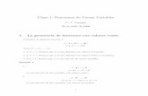 Clase 1: Funciones de Varias Variables - #Todosporla1500 · Clase 1: Funciones de Varias Variables C. J. Vanegas 29 de abril de 2008 1. La geometr´ıa de funciones con valores reales