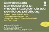 Democracia participativa y modernización de los servicios ...portugalparticipa.pt/upload_folder/table_data/96264811-6699-46a4... · ... el Parlamento Europeo desempeña un papel