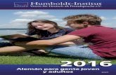 Alemán para gente joven y adultos - educationatw.comeducationatw.com/wp-content/uploads/2015/10/Humboldt-Institut... · Cursos para adultos (desde los 18 años) abierto todo el año