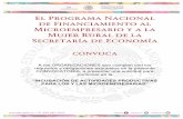 El Programa Nacional de Financiamiento al Microempresario ... · CONVOCATORIA, a presentar una solicitud para participar en la “INCUBACIÓN DE ACTIVIDADES PRODUCTIVAS PARA LOS Y