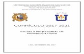 CURRÍCULO 2017-2021 - educacion.unmsm.edu.peeducacion.unmsm.edu.pe/eapef_2016/pdf_temporales/2017/Curriculo del... · administrativo, alumnos y otros miembros de la sociedad civil