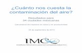 ¿Cuánto nos cuesta la contaminación del aire? - imco.org.mximco.org.mx/wp-content/uploads/2013/09/Fichas_por_ciudad_completo.pdf · calidad del aire? Recomendación OMS Concentración