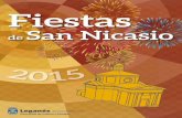Fiestas de San Nicasio 2015 - Ayuntamiento de Leganés · Una historia de juguetes. Interpretada por TEPAHI (Teatro Padres e Hijos). Entrada gra-tuita. Las entradas pueden retirarse
