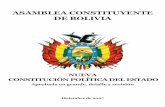 ASAMBLEA CONSTITUYENTE DE BOLIVIA - boliviabella.com · DE BOLIVIA NUEVA CONSTITUCIÓN POLÍTICA DEL ESTADO Aprobada en grande, detalle y revisión ... PROCEDIMIENTO LEGISLATIVO TÍTULO