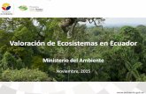 Valoración de Ecosistemas en Ecuador - img.teebweb.orgimg.teebweb.org/wp-content/uploads/2015/10/Valoración-de... · Sociedad del Conocimiento Cambio Matriz Energética y Productiva
