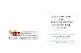 INFORME DE INSERCIÓN LABORAL UMH - sgq.umh.essgq.umh.es/f/grado/estudio-insercion-laboral-14_15.pdf · como el número de titulados que integran, seguidamente se procederá a explicar