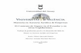 Universidad del Azuay Maestría en Asesoría Jurídica de ...dspace.uazuay.edu.ec/bitstream/datos/2879/1/08701.pdf · Necesidad de Introducir Reformas al Contrato de Seguro del Ecuador