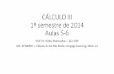 CÁLCULO III 1º semestre de 2014 1ª aulasistemas.eel.usp.br/docentes/arquivos/7797767/LOB1052/Aulas05.06... · didas para as integrais triplas. Por exemplo, se a funçäo densidade