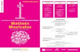 PRIMAVERA - madrid.es · 2014 PRIMAVERA MARZO/ABRIL/MAYO Matinés Musicales Domingos a las 12:00 h. AUDITORIO CAJA DE MÚSICA CENTROCENTRO CIBELES MARZO DÍA 16: ORQUESTA Orquesta