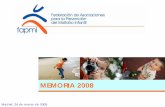 MEMORIA 2008 - fapmi.es 10_09_09.pdf · Concienciar a la ciudadanía sobre su responsabilidad ante el conocimiento de ... Hay circunstancias difíciles en la vida como los conflictos