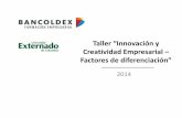 Taller “Innovación y Creatividad Empresarial Factores de ...D3N_BANCOLDEX_2014.pdf · empresa, para lograr beneficios mayores, crecimiento, sostenibilidad y competitividad. ...