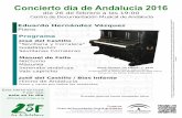 Concierto día de Andalucía 2016 · Concierto día de Andalucía 2016 día 26 de febrero a las 19:00 Esta tierra es tuya. ... Sinfónica de la Mediterránea y Joven Orquesta del