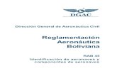 Reglamentación Aeronáutica Boliviana - dgac.gob.bo · RAP – 45 Regulaciones Aeronáuticas del Perú DGAC Perú RAU – 45 Regulaciones Aeronáuticas de Uruguay DINACIA Uruguay