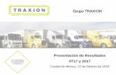 Presentación de PowerPoint - traxion.globaltraxion.global/wp-content/uploads/2018/02/Grupo-TRAXION-Reporte... · El segmento de transporte escolar y de personal fue integrado en