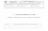 PROCEDIMIENTO 003 - Instituto de Cerámica y Vidrio · LPRL: Ley de Prevención de Riesgos Laborales R.D.: ... de proyecto, responsables de laboratorio, jefes de servicio o jefes