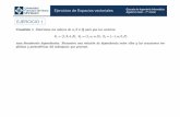 EJERCICIO 1 - cartagena99.com tema 3... · EJERCICIO 1. Escuela de ... Obtener unas ecuaciones paramétricas del subespacio U. 3. Obtener unas ecuaciones implícitas de U. ... 11/22/2016