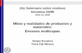Mitos y realidades de productos y materiales: Envases ...gemi.org.mx/files/01_  · PDF file2do Seminario sobre residuos Iniciativa GEMI Abril 19, 2006 Mitos y realidades de productos