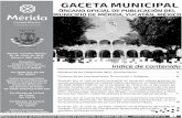 Indice de contenido - Ayuntamiento de Mérida Yucatán · Indice de contenido 72 Mérida, Yucatán, México, 20 de Junio de 2016, ... da “Instituto Peninsular de Radiología”,