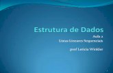 Aula 2 Listas Lineares Sequenciais prof Leticia Winklerrogerio/ed/02 - Listas Lineares Sequenciais.pdf · Tipos de Listas Lineares ... Deque (double-ended queue)