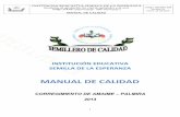 MANUAL DE CALIDAD - innovacionescyc.net · manual de calidad código: gd -sgc 226 versión: 01 fecha: 15-03-2014 1 instituciÓn educativa semilla de la esperanza ... vigilante servicios