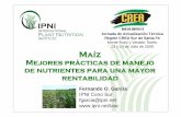 FG- JAT Maiz CREA 2009 - IPNI - Latin America - Southern Conelacs.ipni.net/ipniweb/region/lacs.nsf/0... · Resultado Fixen, 2005. Nutriente Requerimiento Indice de Cosecha Rendimiento