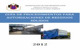 GUÍA DE PROCEDIMIENTOS PARA AUTORIZACIONES DE RESIDUOS …pasocierto.com.br/assets/dd6-pe_guia-procedimiento-autorización... · 2.2 Autorización de Operador de Transporte de Residuos