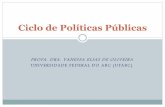 Ciclo de Políticas Públicas - saopaulo.sp.leg.br · Tipologia das políticas públicas Políticas distributivas: Capacidade de desagregação dos recursos, que podem ser dispensados