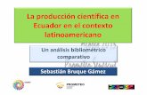 Producion cientifica en Ecuador vpdf - epn.edu.ec · ISI WOK PIB/cápita USD ... Brasil Total 3915 4831 5318 6040 6894 8094 8093 8989 9366 9915 10711 11368 11314 Chile Ciencias Naturales