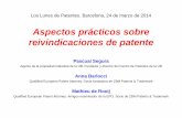 Aspectos prácticos sobre reivindicaciones de patente - UB · Aspectos prácticos sobre reivindicaciones de patente Pascual Segura ... OMPI de redacción de solicitudes de patentes",