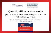 Que' significa la economía para los votantes hispanos de ... · ‹#› Qué significa la economía para los votantes hispanos mayores de 50 años ... Votantes hispanos de 50 años