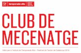 CLUB DE MECENATGE - Temporada alta Club... · de poc més de 12.000€, destinats pràcticament de forma integra a la producció i a la programació. Progressivament el Festival creix