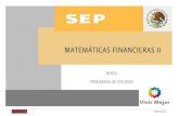 MATEMÁTICAS FINANCIERAS II · Matemáticas, por ello, la asignatura de MATEMÁTICAS FINANCIERAS II mantiene una relación vertical y horizontal con el resto de las asignaturas, ...