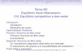 Tema 6D Equilíbrio Xeral Walrasiano. (IV) Equilíbrio ...egimenez.webs.uvigo.es/egimenez/clases/micro-iii/transp-6D.pdf · Un mecanismo alternativo ao de mercado para asignar recursos