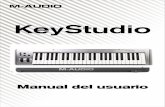 Manual del usuario de KeyStudio · Cada vez que pulse una tecla de KeyStudio, el teclado enviará datos MIDI (Musical Instruments Digital Interface) a la computadora. Los datos MIDI