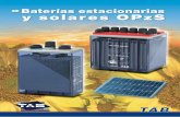E y solares OPzS - merkasol.com · • Dimensiones de la sala de baterías. • Tipo de instalación (bornes soldados o enroscados, elementos en bancada metálica o de madera, o bancadas