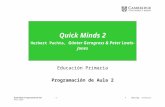 UNIDAD 0 FRIENDS · Web viewProgramación de Aula 2 Introducción Quick Minds 2 es un método diseñado para impartir lengua inglesa en el 2º curso de Educación Primaria. La presente