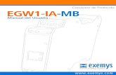 Manual de Usuario EGW1-IA-MB Exemys · Manual de Usuario EGW1-IA-MB Exemys Rev. 5 Página 7 InstalaciónInstalación 2.1 Conexión de la alimentación Este producto debe instalarse