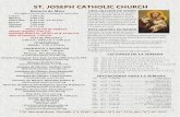 ST. JOSEPH CATHOLIC CHURCH - stjv.org · guiado por el Espí ritu Santo, estamos llamados a ser testi- ... La colecta de comida mensual para el banco de comida de St. Mary’s recibió