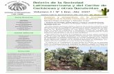Boletín de la SLCCS Ene-Abr 2007 - bibdigital.rjb.csic.esbibdigital.rjb.csic.es/PDF/BoletinSLCCS_4(1).pdf · Latinoamericana y del Caribe de Cactáceas y otras Suculentas Volumen