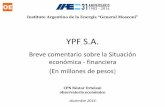 Breve comentario sobre la Situación económica - financiera ...web.iae.org.ar/wp-content/.../12/Breve-Análisis-Económico-YPF.pdf · BADLAR más un spread, aproximado, del 3,50%,