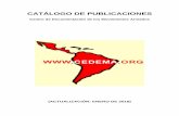CATÁLOGO DE PUBLICACIONES - cedema.org · CATÁLOGO DE PUBLICACIONES Centro de Documentación de los Movimientos Armados (ACTUALIZACIÓN: ENERO DE 2018)