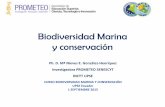 Biodiversidad Marina y conservación · Sólo el 0,8% de los océanos y el 6% de los mares territoriales ... ¿se habla de conservación o ... ENFOQUE . Conservacionista: uso sensible