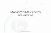 MASAS Y DIMENSIONES PERMITIDAS - Autoescuela Digital 2 P- E MASAS Y DIMENSIONES... · • Dimensiones máximas. –Longitud. –Anchura. –Altura y otras limitaciones. . NORMAS GENERALES