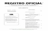 SUPLEMENTO - Consejo de Gobierno de Regimen Especial de ... · SUPLEMENTO Año III - Nº 579 Quito, Viernes 18 de Noviembre del2011 ... Viernes 18 de Noviembre del 2011 - 3 También